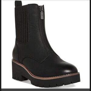 Black Chelsea boots - aqua